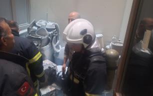 İş hanında yangın paniği...