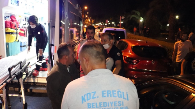DÜŞEREK BAŞINDAN YARALANDI...