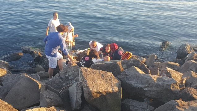 Kayalıklardan düştü, yaralandı...