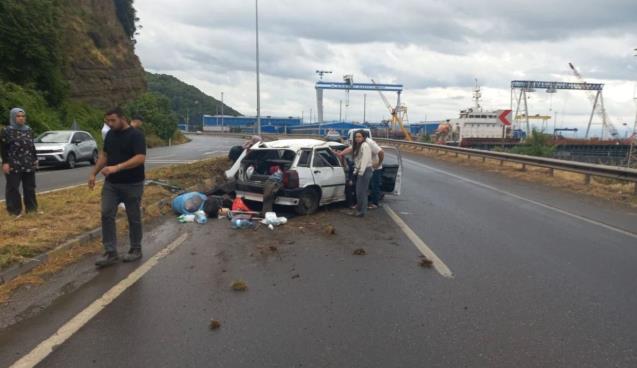 Trafik kazası...5 yaralı