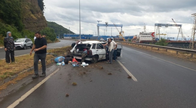 Trafik kazası...5 yaralı
