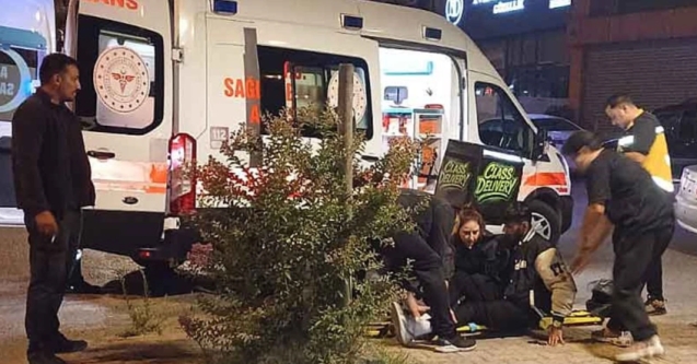 Yine motosiklet yine kaza... Otomobille çarpıştı...