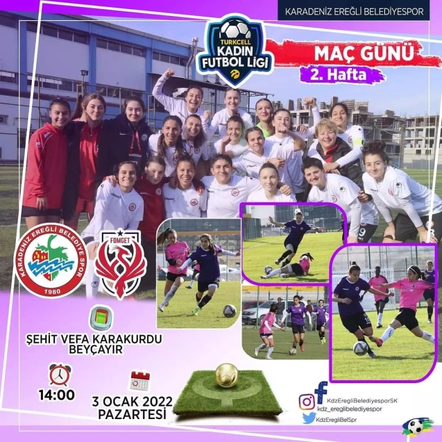 Kadın futbolcular bu sezon ilk kez Ereğli'de sahaya çıkıyor.