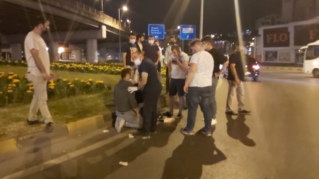 Motosiklet kazası...1 yaralı...