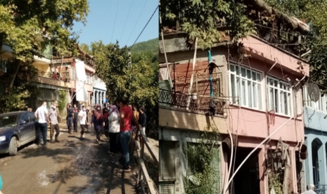 Taziye evinde yangın...1 yaralı...