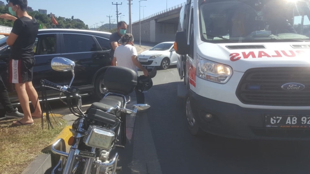Motosiklet ile Cip çarpıştı… 2 yaralı….