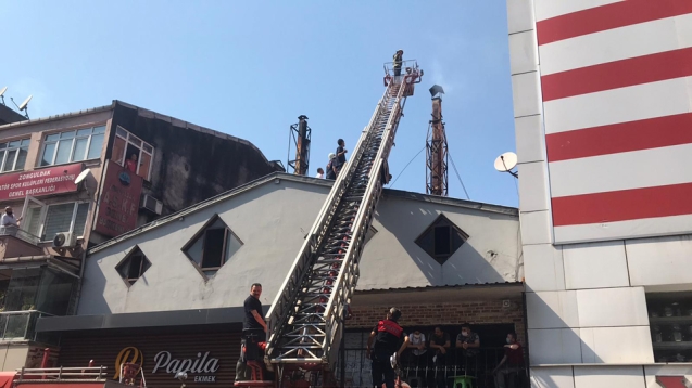 Simit fırınında yangın...