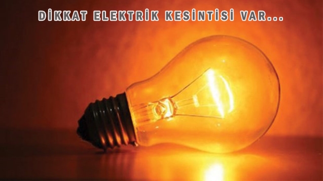 Elektrik kesintisi programı...