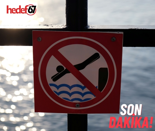 Denize girmek yasaklandı...