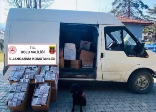 Binlerce tütün dolu makaron ele geçirildi....