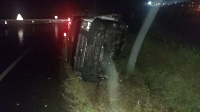 Trafik kazası. 1 yaralı..