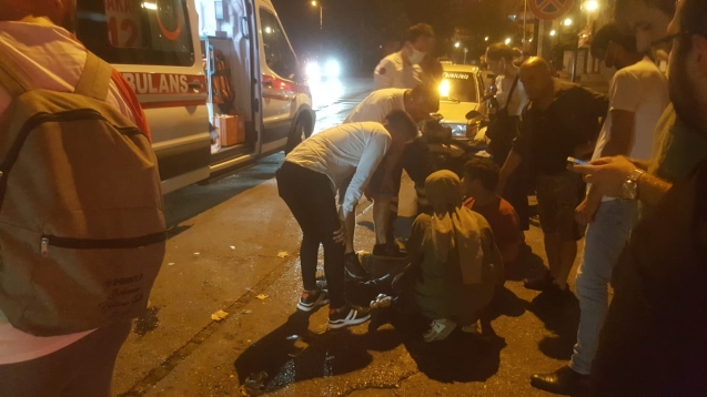 Motosiklet ile cip çarpıştı...1 yaralı...