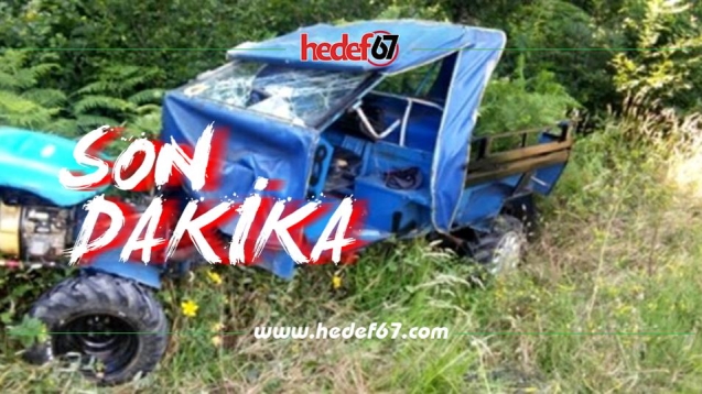 Traktör kazasında iki kişi yaralandı.