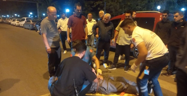 Sahil bandında kaza... Yayaya çarptı...