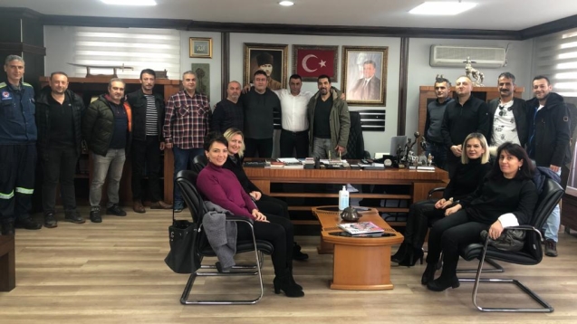 Sendika Şube Başkanı Yılmaz'a ziyaretler gerçekleştirildi...