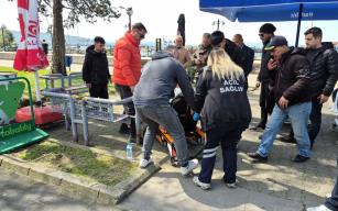 Yine motosiklet, yine kaza... 1 kişi yaralı...