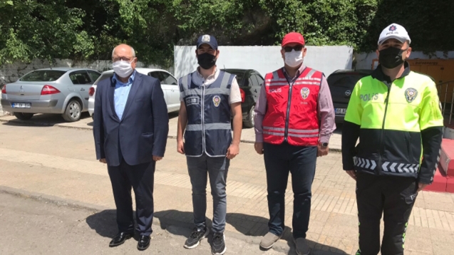 Vali yardımcısı Hüseyin Ergi’den polis noktalarına ziyaret