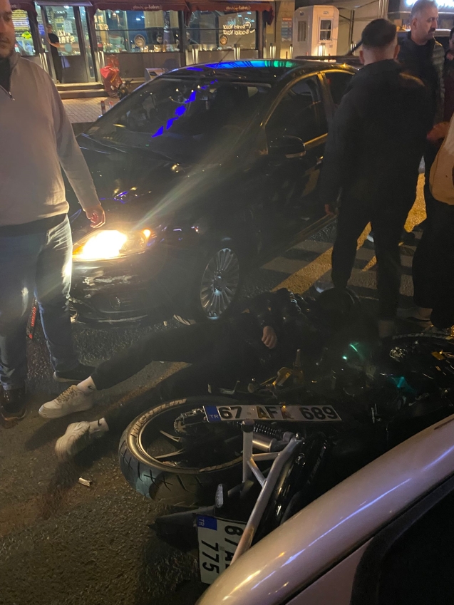 Trafik kazasında yolcu ve sürücü yaralandı...