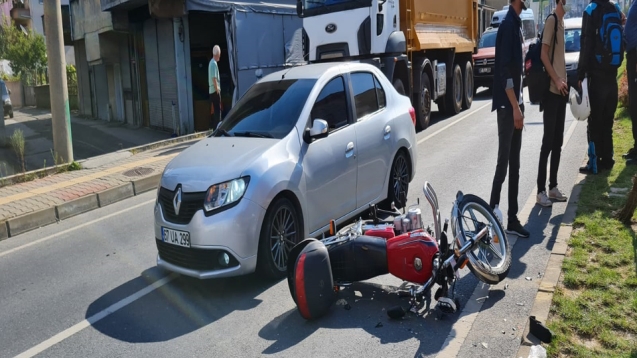 Motosiklet kazası...2 yaralı...
