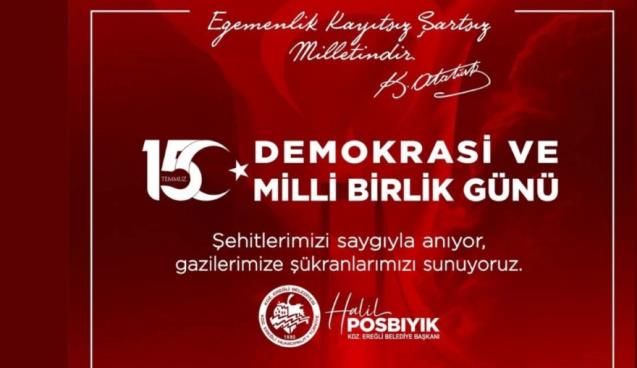 Posbıyık, Egemenlik kayıtsız şartsız MİLLETİNDİR...