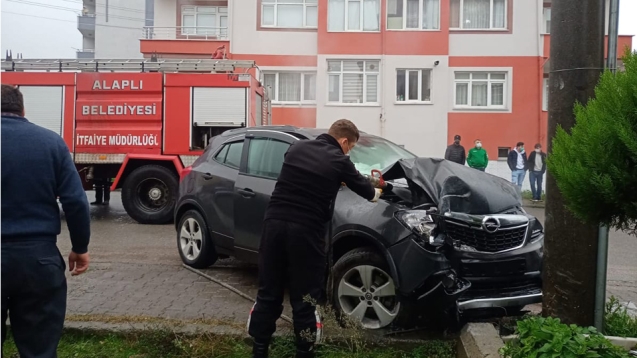 Trafik kazasında 1 kişi yaralandı...