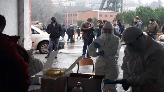 150 Maden işçisine... Test yapıldı...