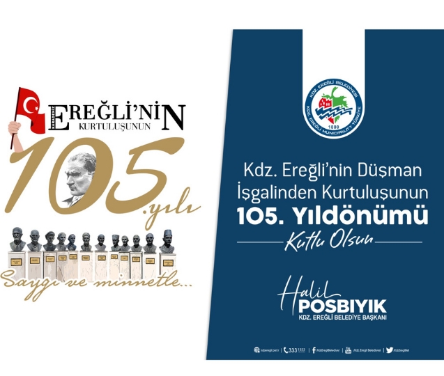 Ereğli’nin düşman işgalinden kurtuluşunun 105. yılı...