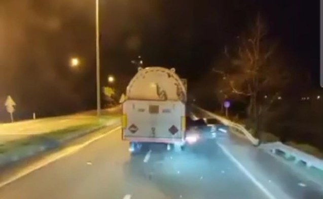 Alaplı yolunda feci kaza... O anlar kamerada...