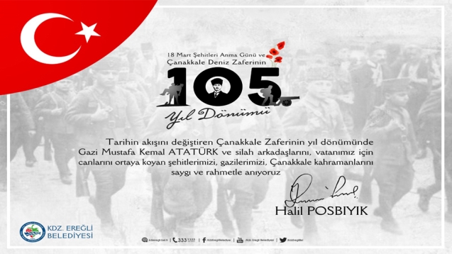 POSBIYIK’TAN ÇANAKKALE ZAFERİ MESAJI...