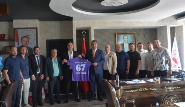 Belediyespor yönetiminden, Kaymakam Yılmaz'a ziyaret...