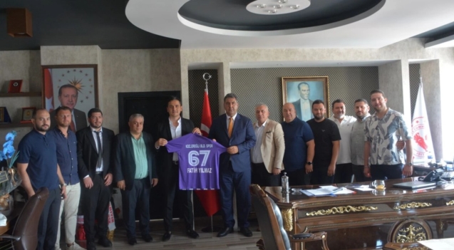 Belediyespor yönetiminden, Kaymakam Yılmaz'a ziyaret...