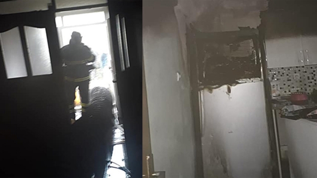 Bomba gibi patladı... yangın çıktı...