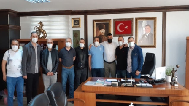 İşçilerden Yılmaz'a ziyaret...