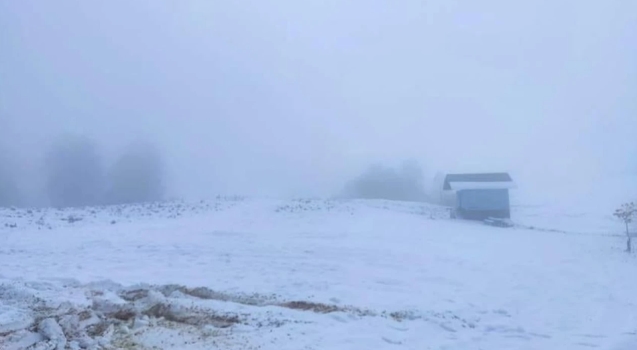 Zonguldak'a mevsimin ilk karı düştü...