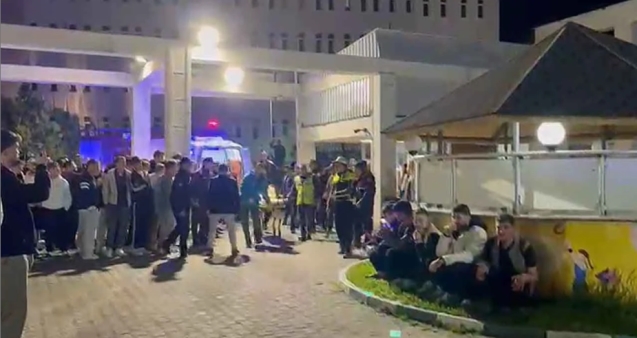 Öğrenci yurdunda hareketli saatler...