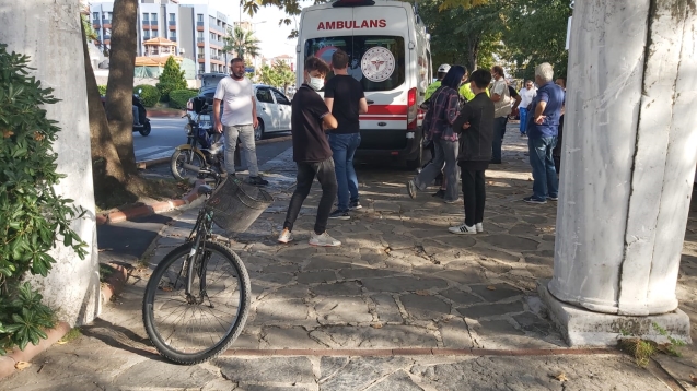 Bisikletle çarptığı yaşlı adam hastanelik oldu...