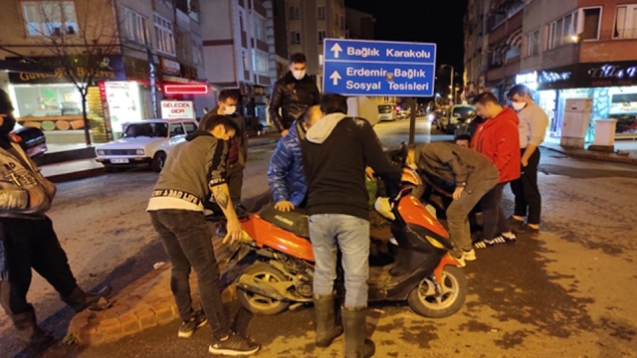 Trafik kazası... 1 yaralı...