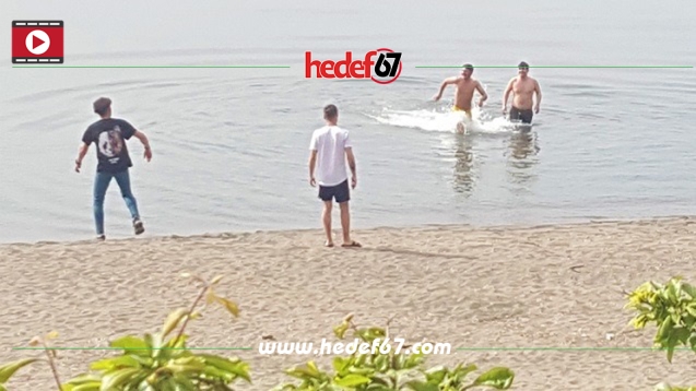 Sokağa çıkma kısıtlamasında deniz sezonunu açtılar...