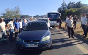 Belen'de zincirleme kaza... 1 yaralı...