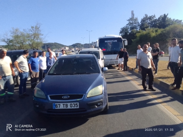 Belen'de zincirleme kaza... 1 yaralı...