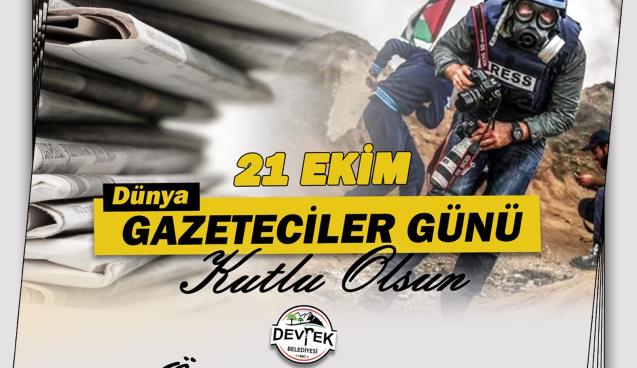 21 Ekim Dünya Gazeteciler Günü kutlu olsun...