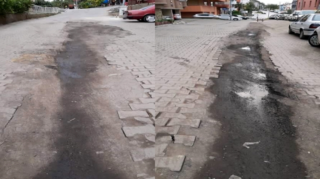 Kazılan yol kapatılmayınca mahalleli isyan etti...