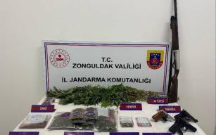Alaplı'da operasyon... Çok miktarda madde ele geçirildi...