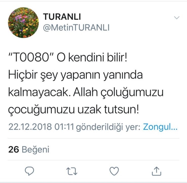 “T0080” O kendini bilir!