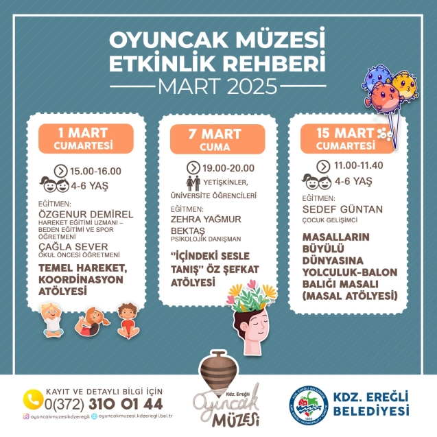Oyuncak müzesi Mart ayı programı açıklandı...