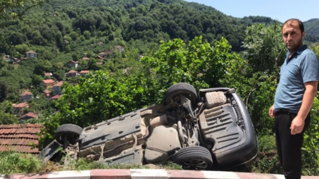 Bahçeye uçtular...Burunları bile kanamadı...