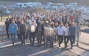 Madencilerden 'zam teklifi' eylemi...