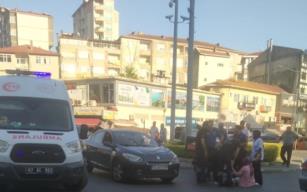 Pazaryerinde otomobil çarptı…