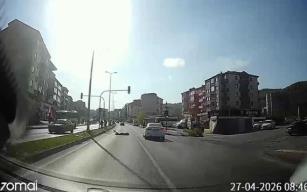 Feci kaza… Sürüklenerek karşı şeride fırladı…