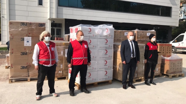 150 bin adet koruyucu sağlık malzemesi yardımı yapıldı